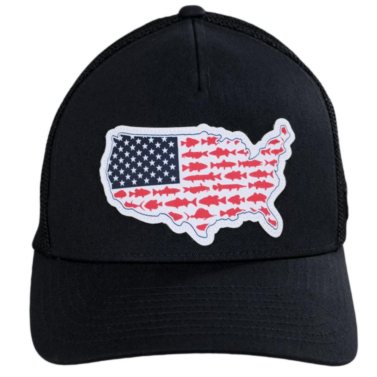 Columbia Sportswear | PFG Statetriot Mesh Flexfit Fitted Baseball Cap | 400162 | front | BLACK