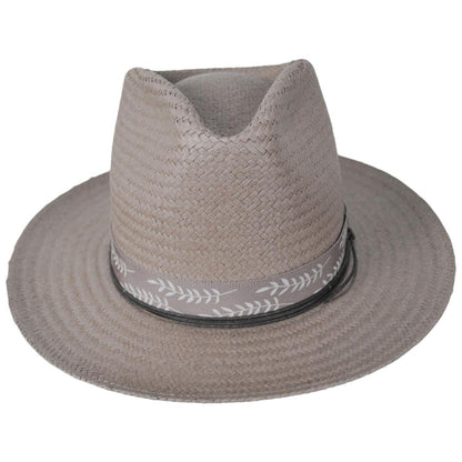 Bailey 1922 | Lachlan Raindura Straw Fedora Hat - Taupe | 127875T | front | TAUPE