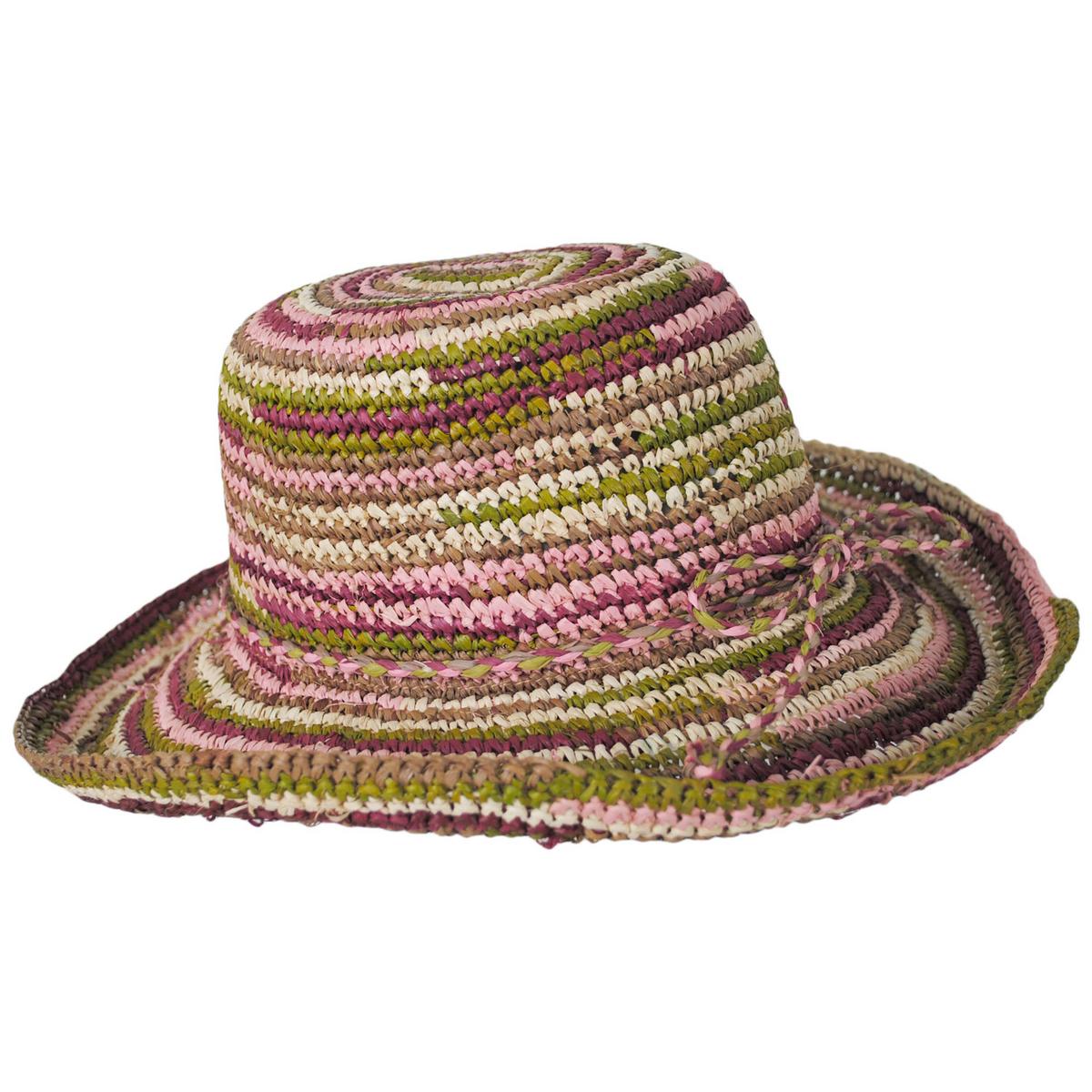 San Diego Hat Company | La Playa Raffia Straw Sun Hat | 103603 | profile | MIXED EARTHTONE