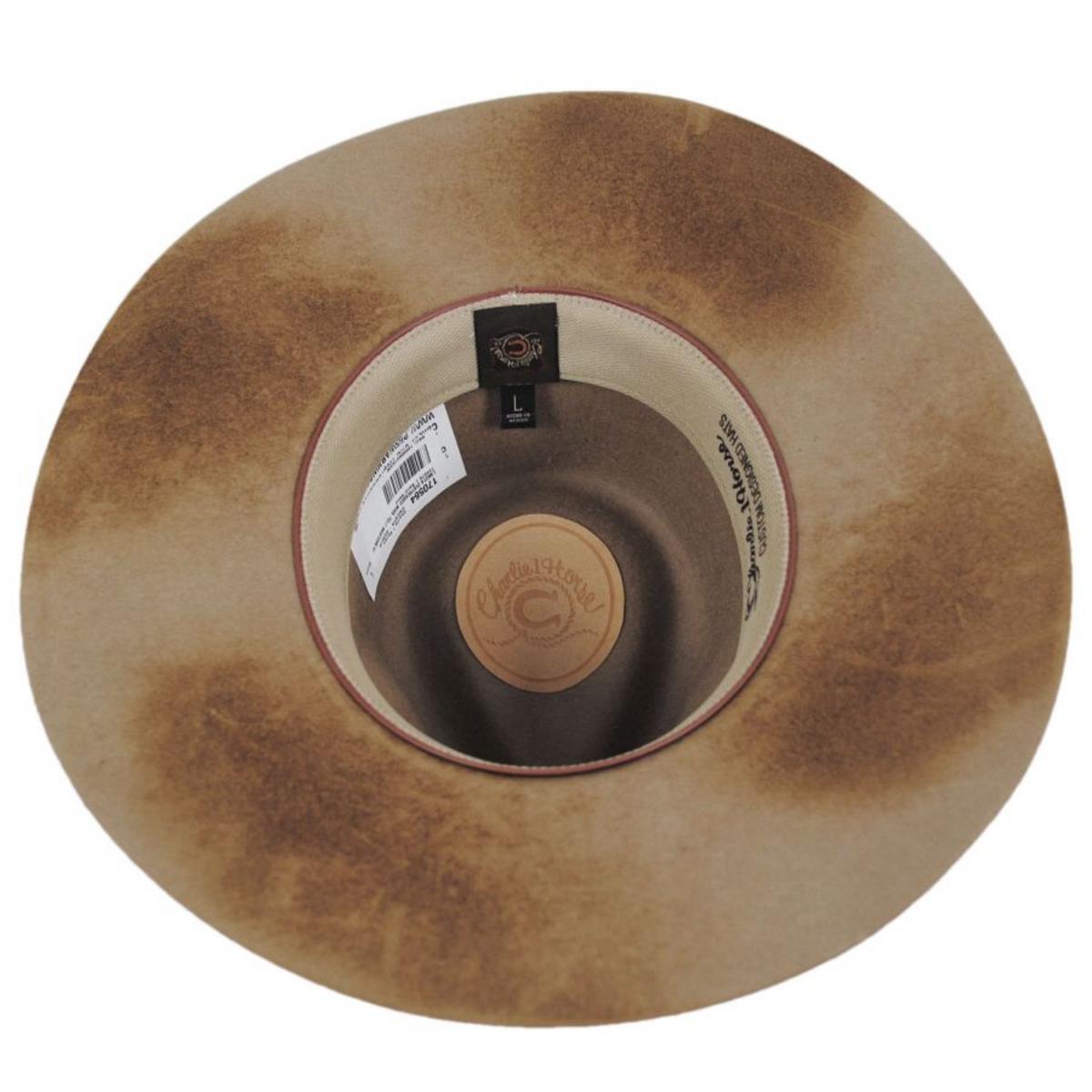 Charlie 1 Horse | Lakota Distressed Wool Felt Western Hat | 124976 | under | SAND