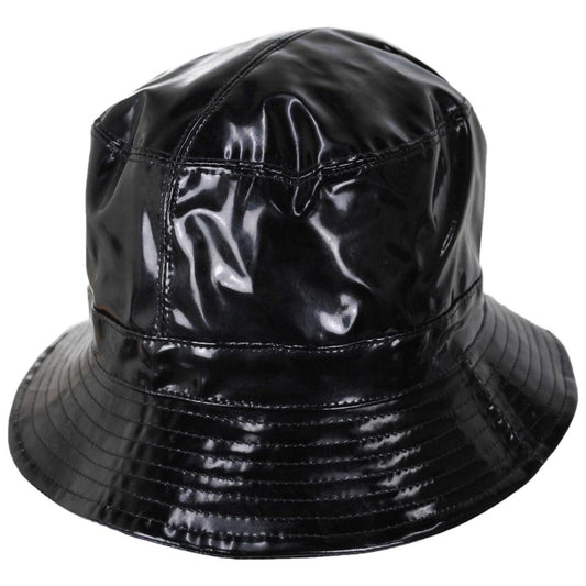 sur la tete | Vinyl Rain Bucket Hat | 186301 | lead | BLACK