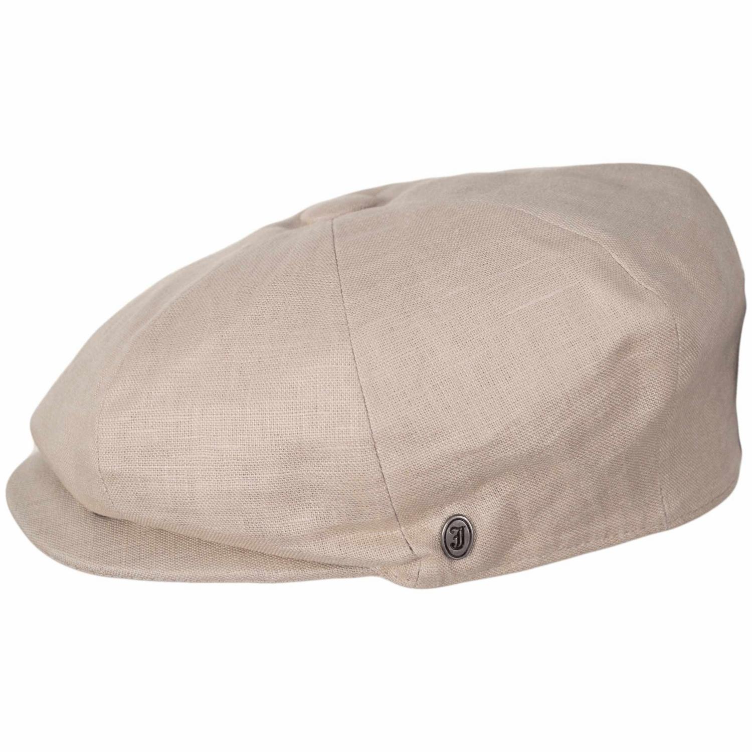 Jaxon Hats | Linen and Cotton Newsboy Cap | 167774 | profile | NATURAL