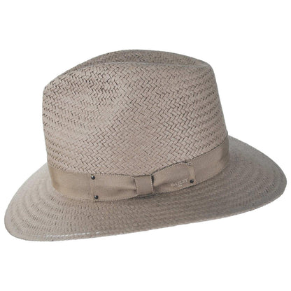 Bailey 1922 | Curtis Sun Raindura Straw Safari Fedora Hat | 127938 | profile | STONE