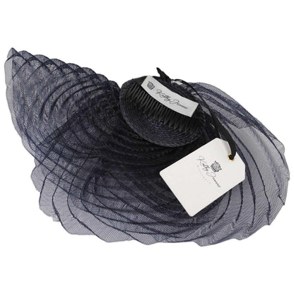 Kathy Jeanne | Fuego Horsehair Mesh Fascinator Hat | 122437 | under | NAVY
