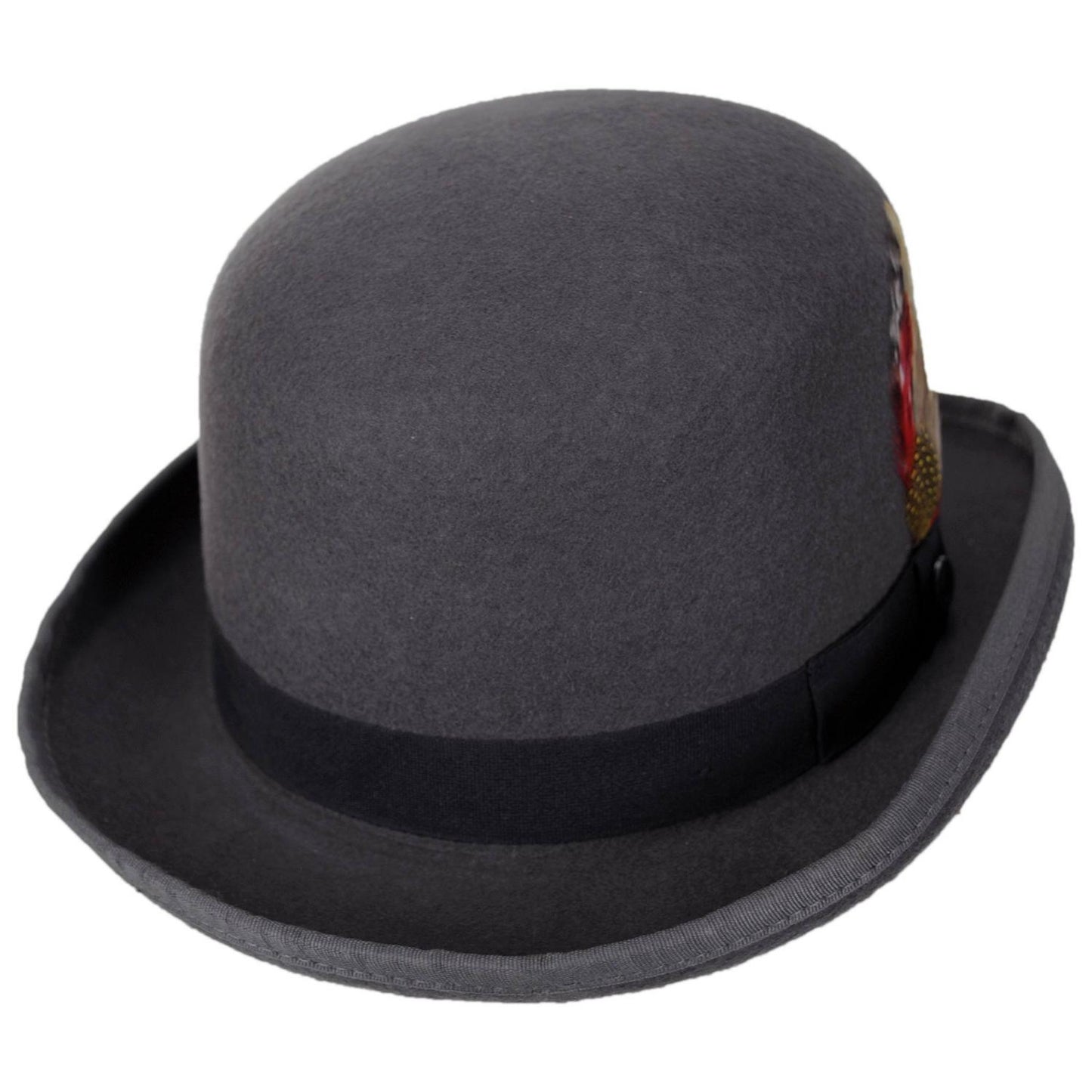 Jaxon Hats | English Wool Felt Bowler Hat | 132055 | lead | GREY/BLACK