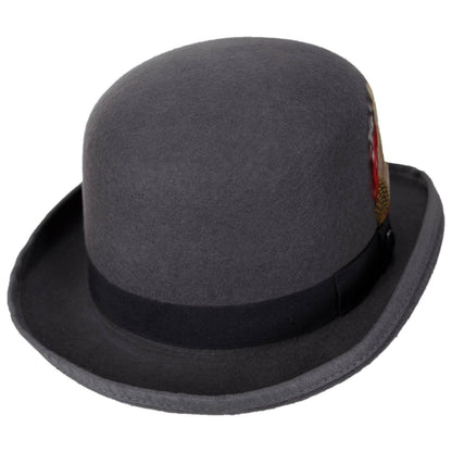 Jaxon Hats | English Wool Felt Bowler Hat | 132055 | lead | GREY/BLACK