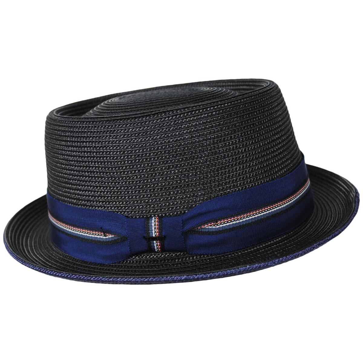 Bailey 1922 | Carver Toyo Straw Blend Pork Pie Hat | 127761 | profile | BLACK