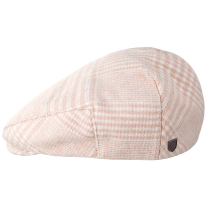 BRIXTON HATS | Hooligan Lightweight Houndstooth Plaid Ivy Cap | 161572 | profile | SOFT PINK HOUNDSTOOTH