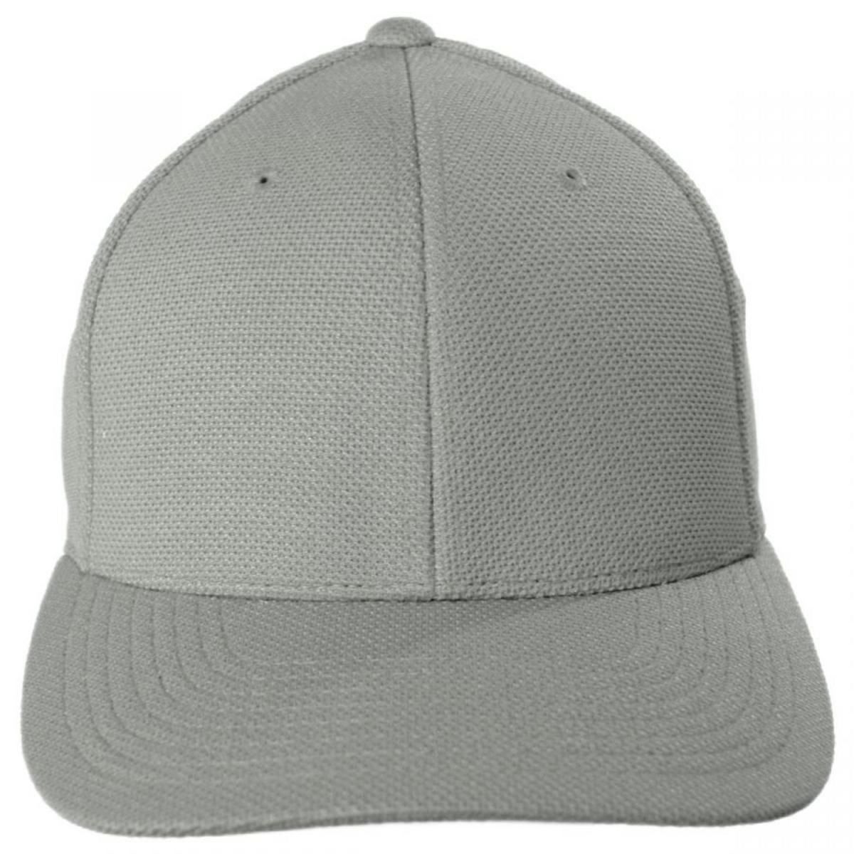 Flexfit | Cool and Dry Pique Mesh Flexfit Fitted Baseball Cap | 221514 | front | SILVER