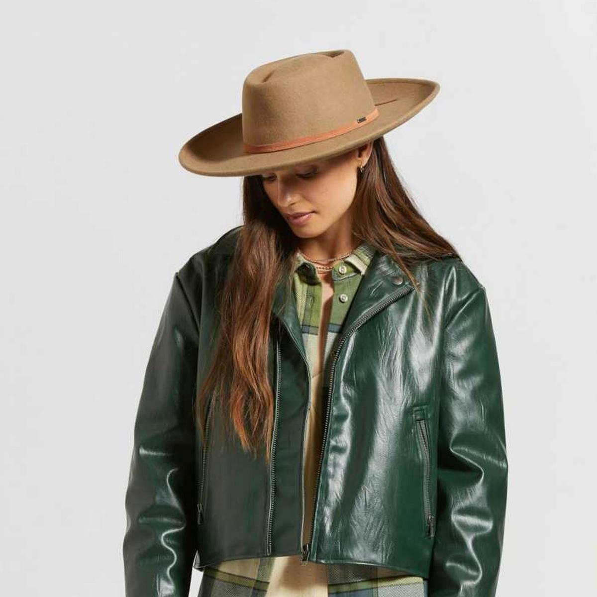 BRIXTON HATS | Brenton Convertabrim Wool Felt Fedora Hat | 135663 | lsfone | TOBACCO BROWN