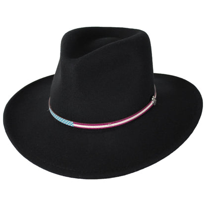 Stetson | USA 250th Bozeman Crushable Wool Felt Outback Hat | 130660 | lead | BLACK