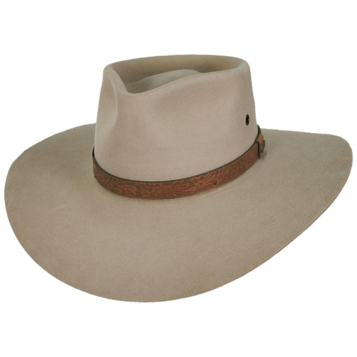 AKUBRA カウボーイハット・Made in AUSTRALIA Akubra Territory Australian Fur Felt Western in Sand