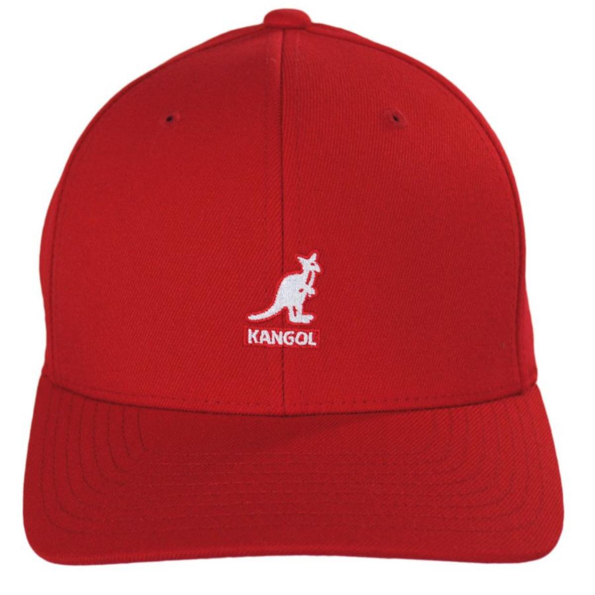 Kangol | Logo Wool FlexFit Fitted Baseball Cap | 201104 | front | ROJO