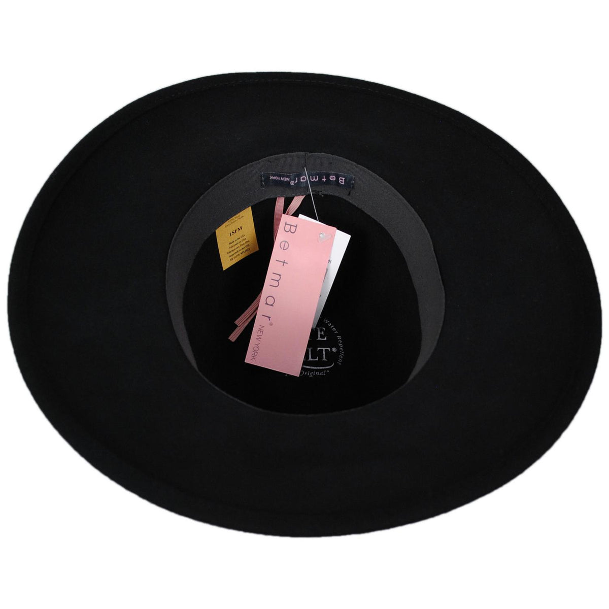 Betmar | Katie Wool Felt Safari Fedora Hat | 123175 | under | BLACK