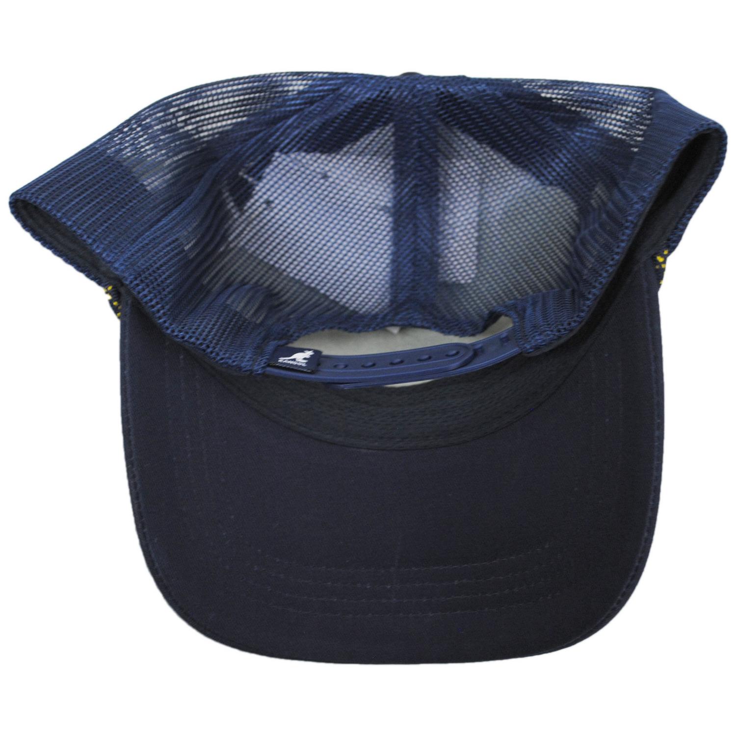 Kangol | Kangolf Cotton Mesh Trucker Snapback Baseball Cap | 201144 | under | NAVY