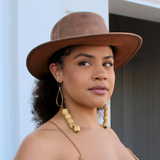 Jaxon Hats | Crusher Leather Outback Hat - Copper | 402100 | lsfone | COPPER