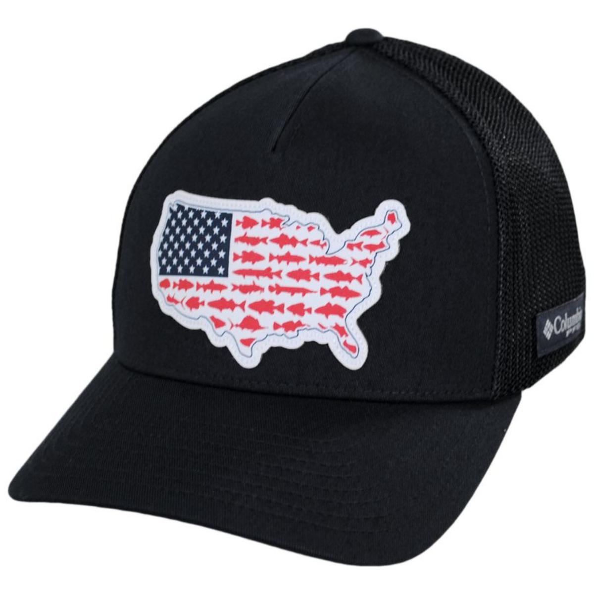 Columbia Sportswear | PFG Statetriot Mesh Flexfit Fitted Baseball Cap | 400162 | lead | BLACK