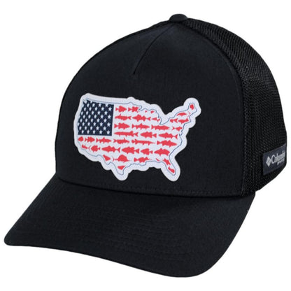Columbia Sportswear | PFG Statetriot Mesh Flexfit Fitted Baseball Cap | 400162 | lead | BLACK