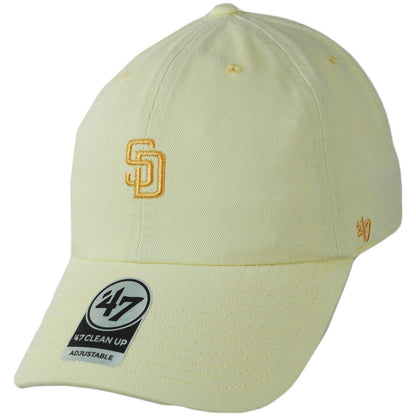 47 Brand | San Diego Padres MLB Tonal Base Runner Clean Up Strapback Baseball Cap Dad Hat | 204431 | lead | DIGITAL YELLOW