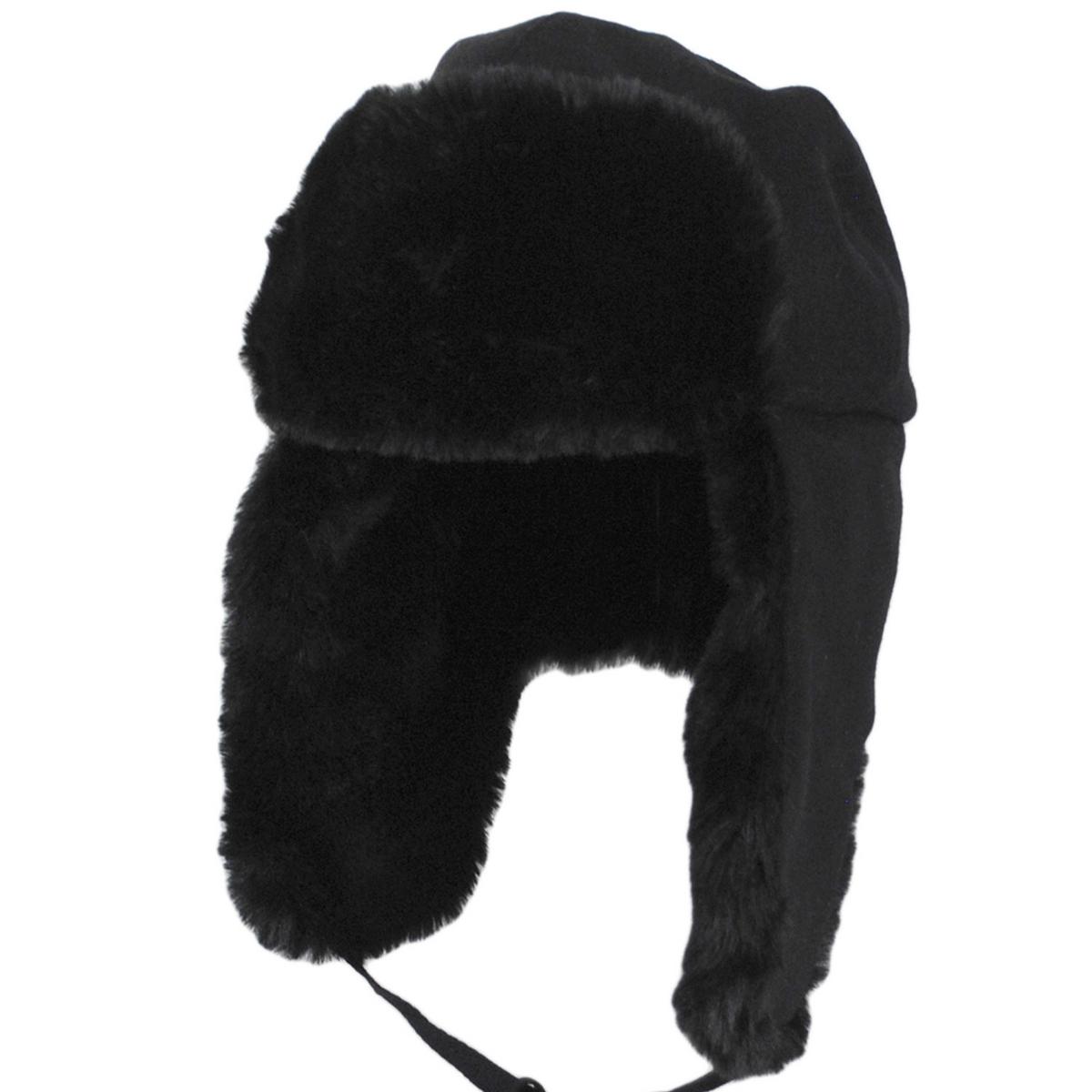Kangol | Wool Ushanka Trapper Hat | 106828 | lead | BLACK