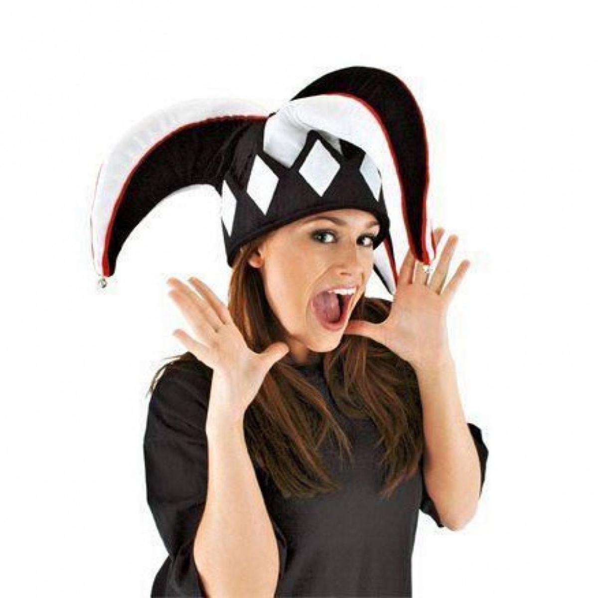 Elope | Harlequin Jester Hat | 190425 | lead | WHITE/BLACK