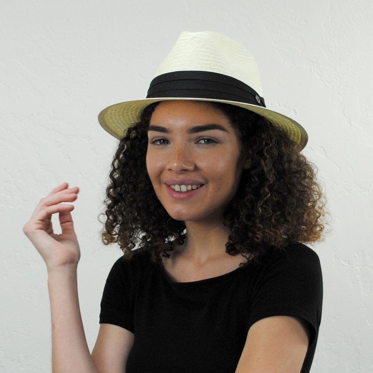 Jaxon Hats | Toyo Straw Safari Fedora Hat - Black Band | 129902 | lsfone | IVORY
