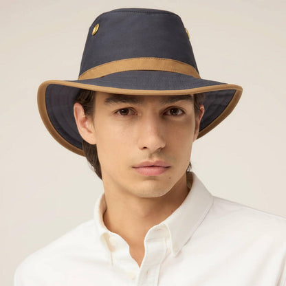 Tilley Endurables | TWC7 Wax Cotton Hat | 400809 | lsmone | NAVY/BRITISH TAN