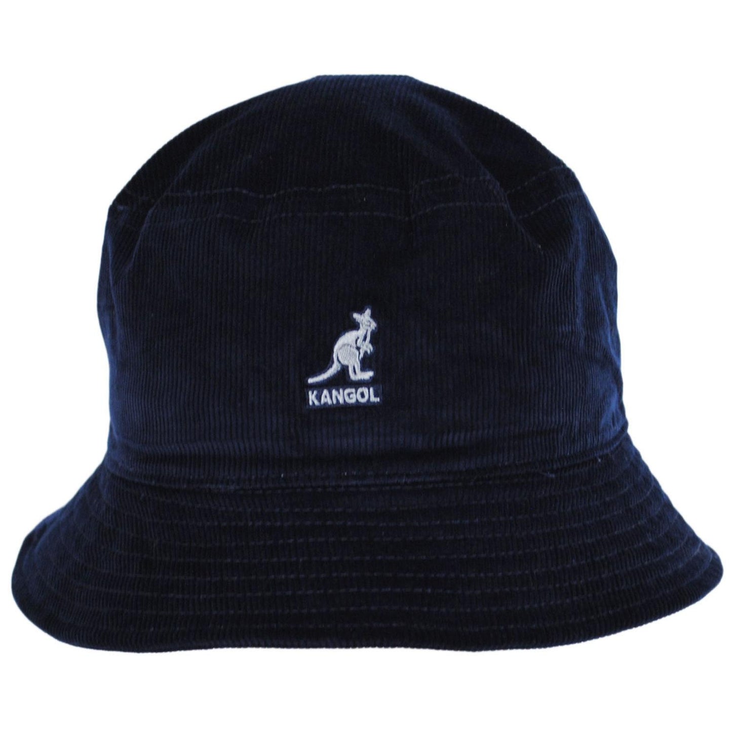 Kangol | Corduroy Cotton Blend Bucket Hat | 185710 | front | NAVY