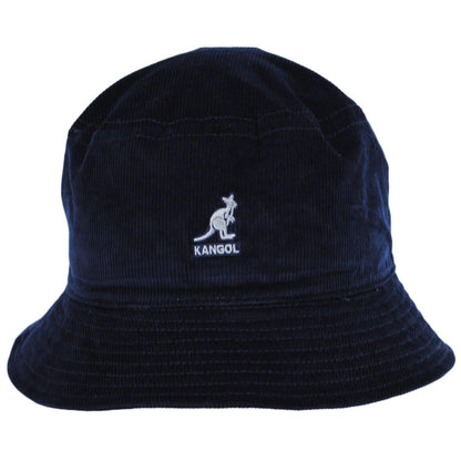 Kangol | Corduroy Cotton Blend Bucket Hat | 185710 | front | NAVY