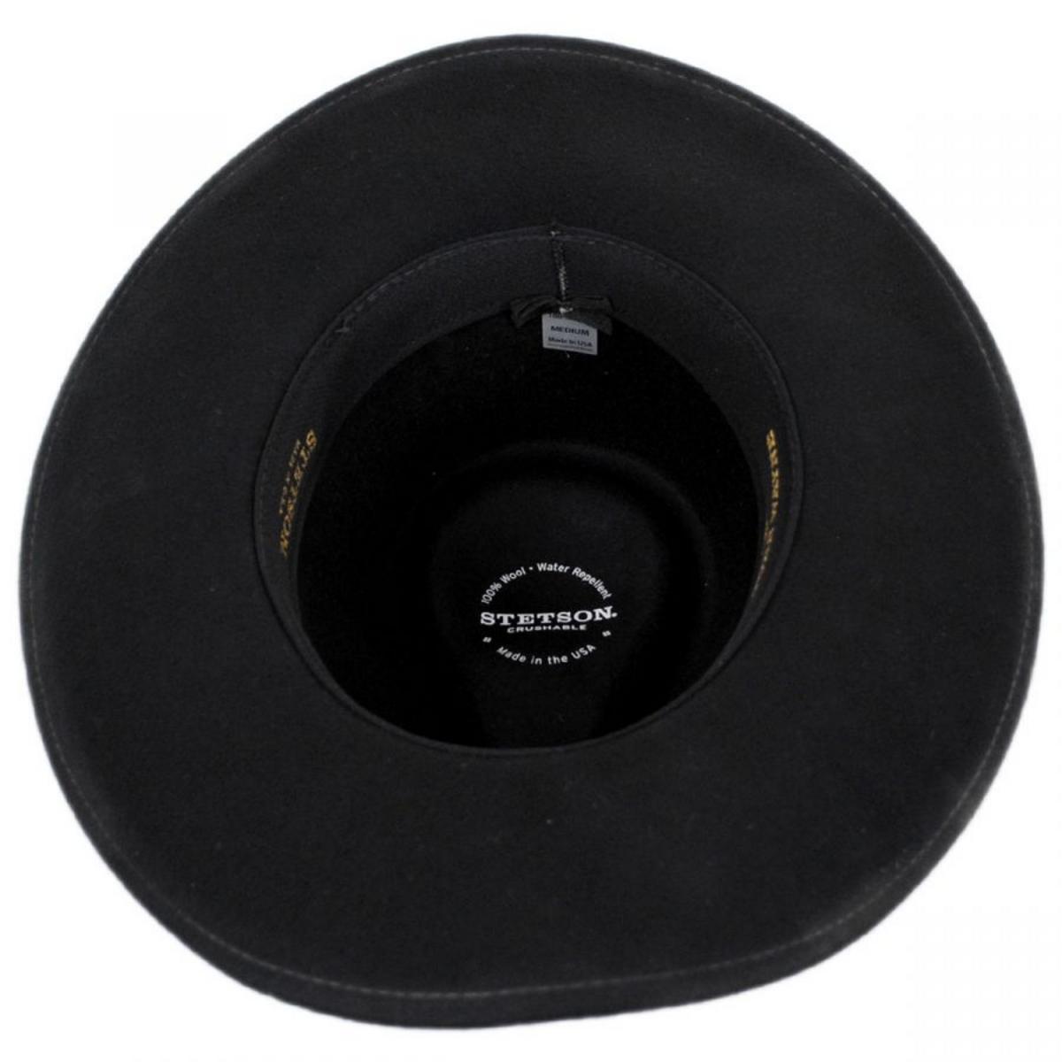 Stetson | John Wayne The Fort Wool Felt Crushable Western Hat | 130672 | under | BLACK