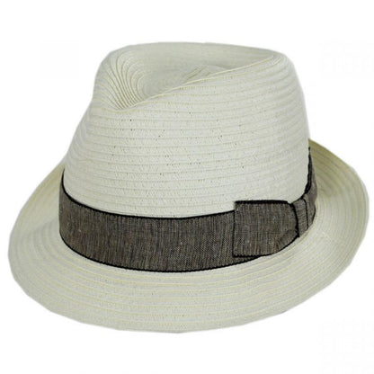 Stefeno Hats | Luigi Toyo Straw Fedora Hat | 129702 | lead | TAN