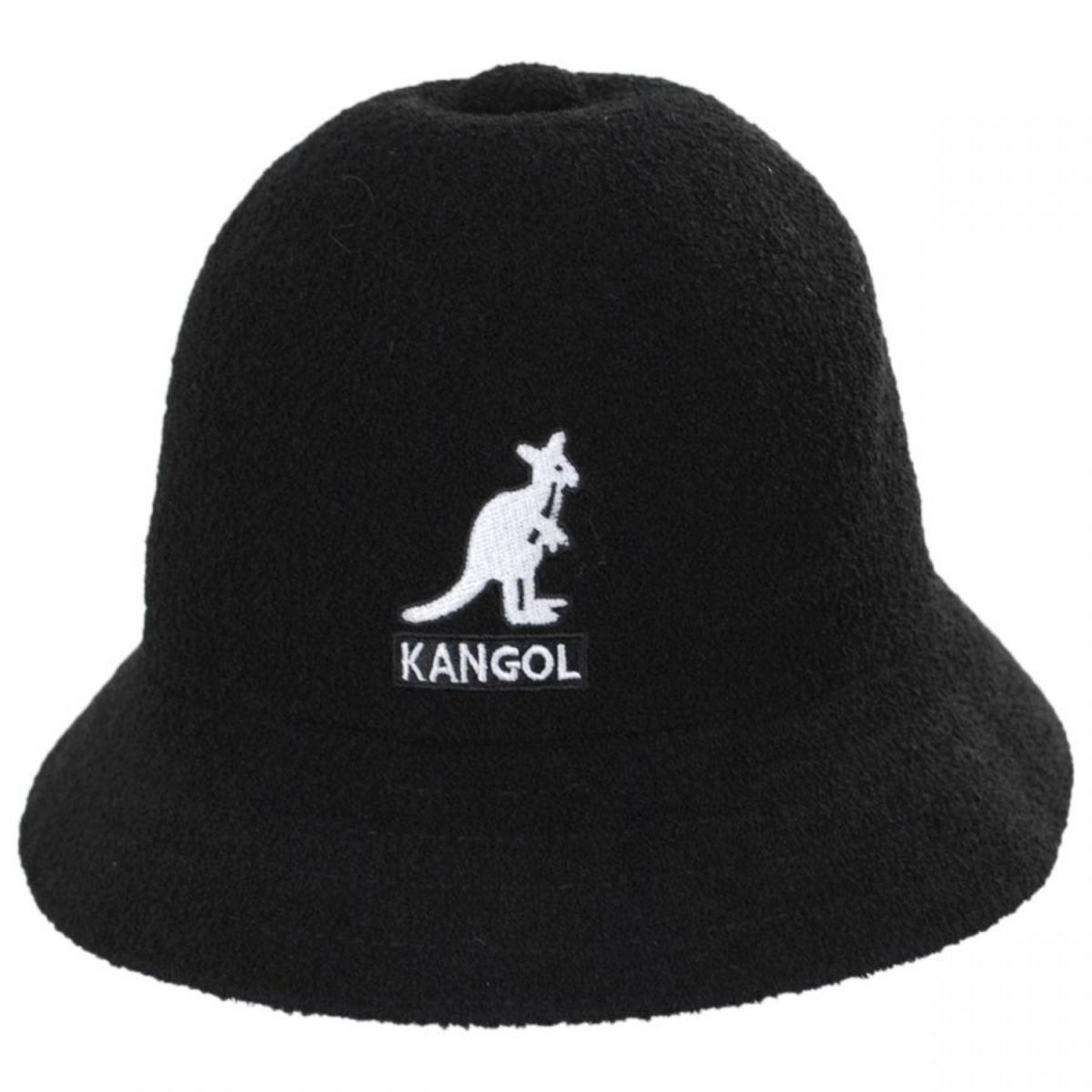 Kangol | Big Logo Casual Bucket Hat | 185756 | front | BLACK
