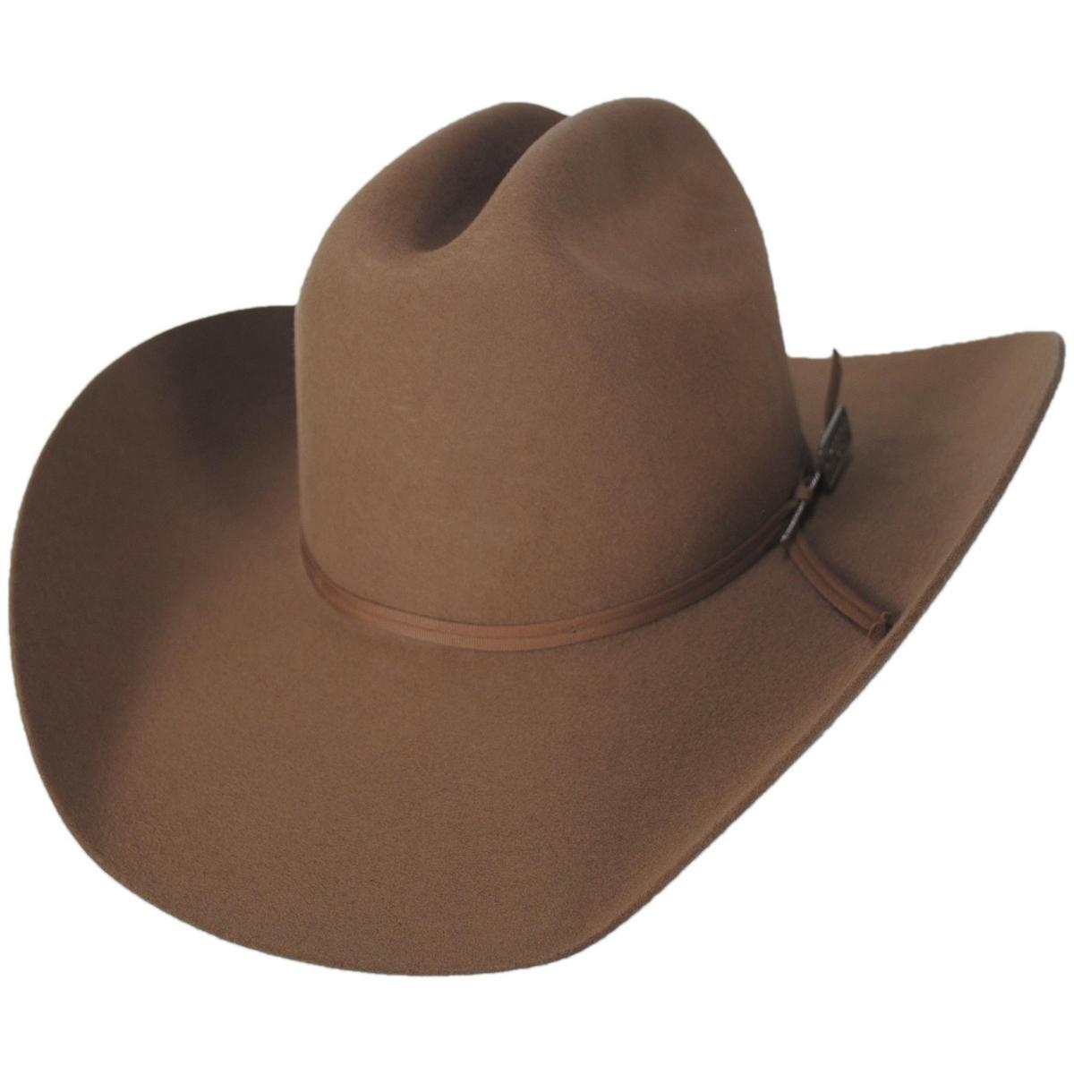 Seager | Longhorn Wool Felt Western Hat | 136404 | lead | FAWN