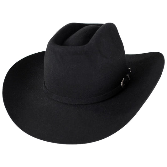 BRIXTON HATS | Prescott Wool Felt Cowboy Hat | 135674 | lead | BLACK