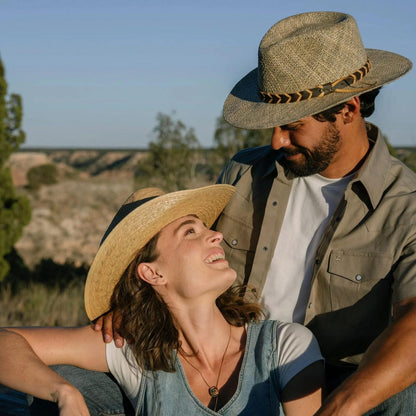 Stetson | Alder Seagrass Straw Outback Hat | 126952 | lsmtwo | WHEAT