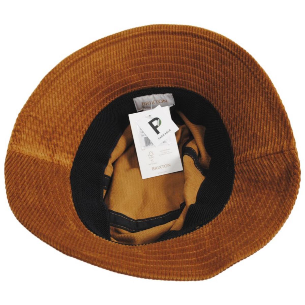BRIXTON HATS | Petra Cotton Corduroy Packable Bucket Hat - FW22 | 185523FW22 | under | GLAZED GINGER