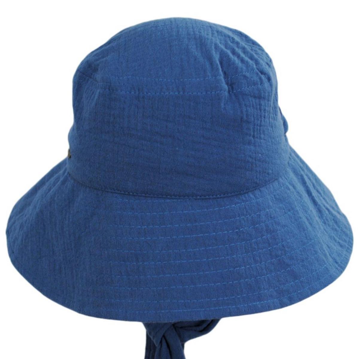 Scala | Bernadette Cotton Bucket Hat | 106438 | front | BLUE