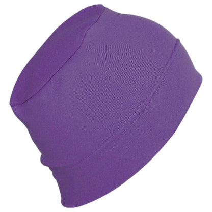 Slumbercap | Cotton Beanie Hat | 500899 | lead | PURPLE