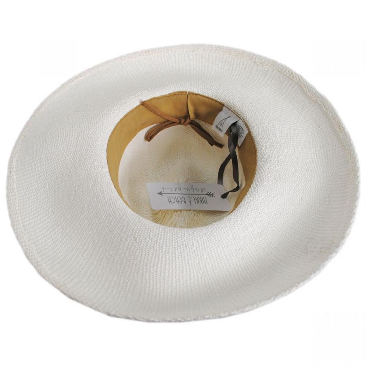 NIKKI BEACH | Saylor Wide Brim Toyo Straw Fedora Hat | 102713 | under | WHITE