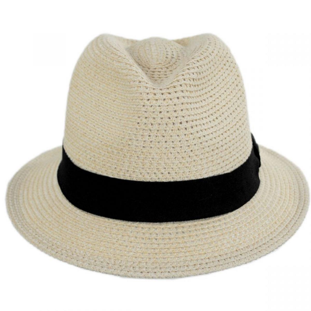 Scala | Summerville Polybraid Fedora Hat | 126347 | front | NATURAL