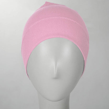 Slumbercap | Cotton Beanie Hat | 500899 | front | LIGHT PINK