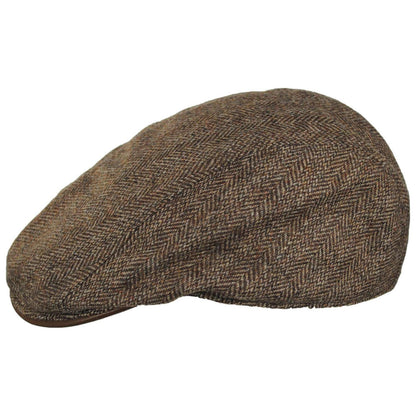 Scala | Dillon Wool Blend Herringbone Ivy Cap | 160164 | profile | BROWN