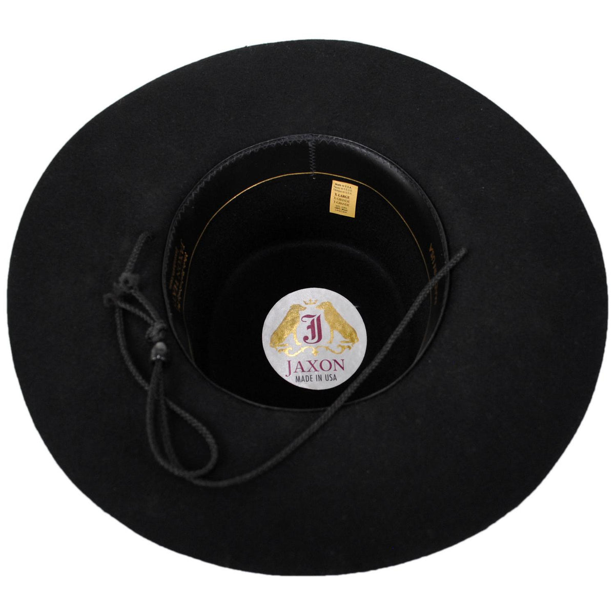 Jaxon Hats | Made in the USA - Classics Wool Felt Bolero Hat | 191721 | under | BLACK