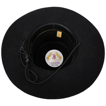 Jaxon Hats | Made in the USA - Classics Wool Felt Bolero Hat | 191721 | under | BLACK