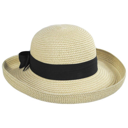 Toucan Collection | Toyo Straw Backbow Packable Roller - Made to Order | 104853 | lead | NATURAL/BLACK