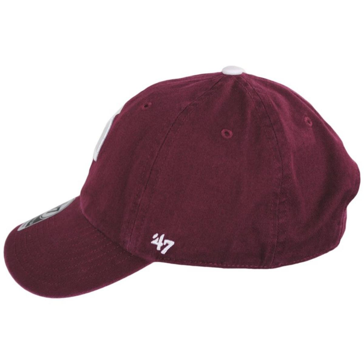 47 Brand | Philadelphia Phillies MLB Clean Up Strapback Baseball Cap Dad Hat | 203370 | profile | BURGUNDY