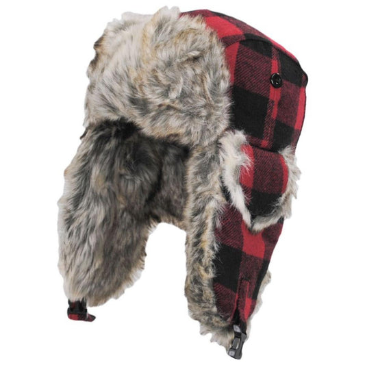 Scala | Saint Cloud Wool Blend Trooper Hat | 400166 | lead | RED