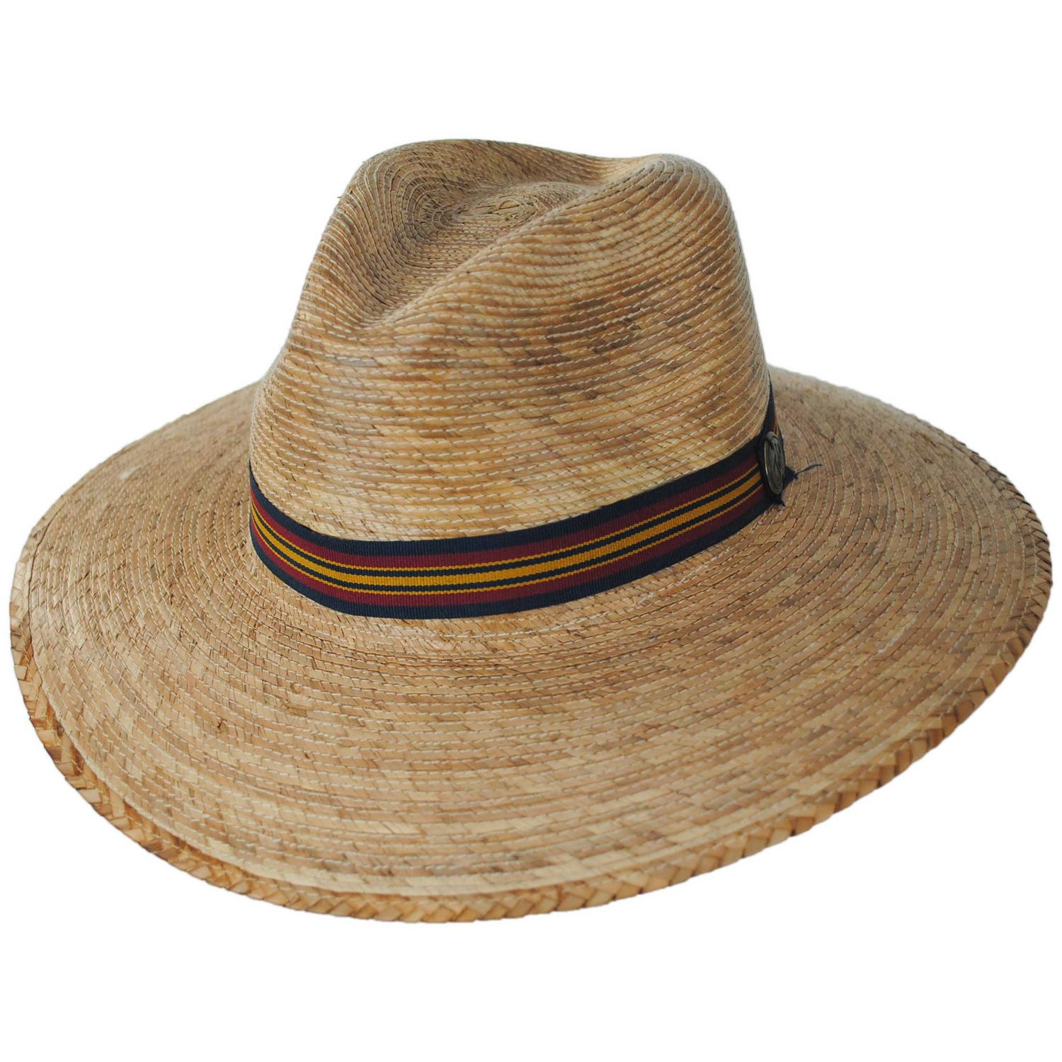 Tula Hats | Striped Band Explorer Palm Straw Fedora Hat | 128296 | lead | TEA