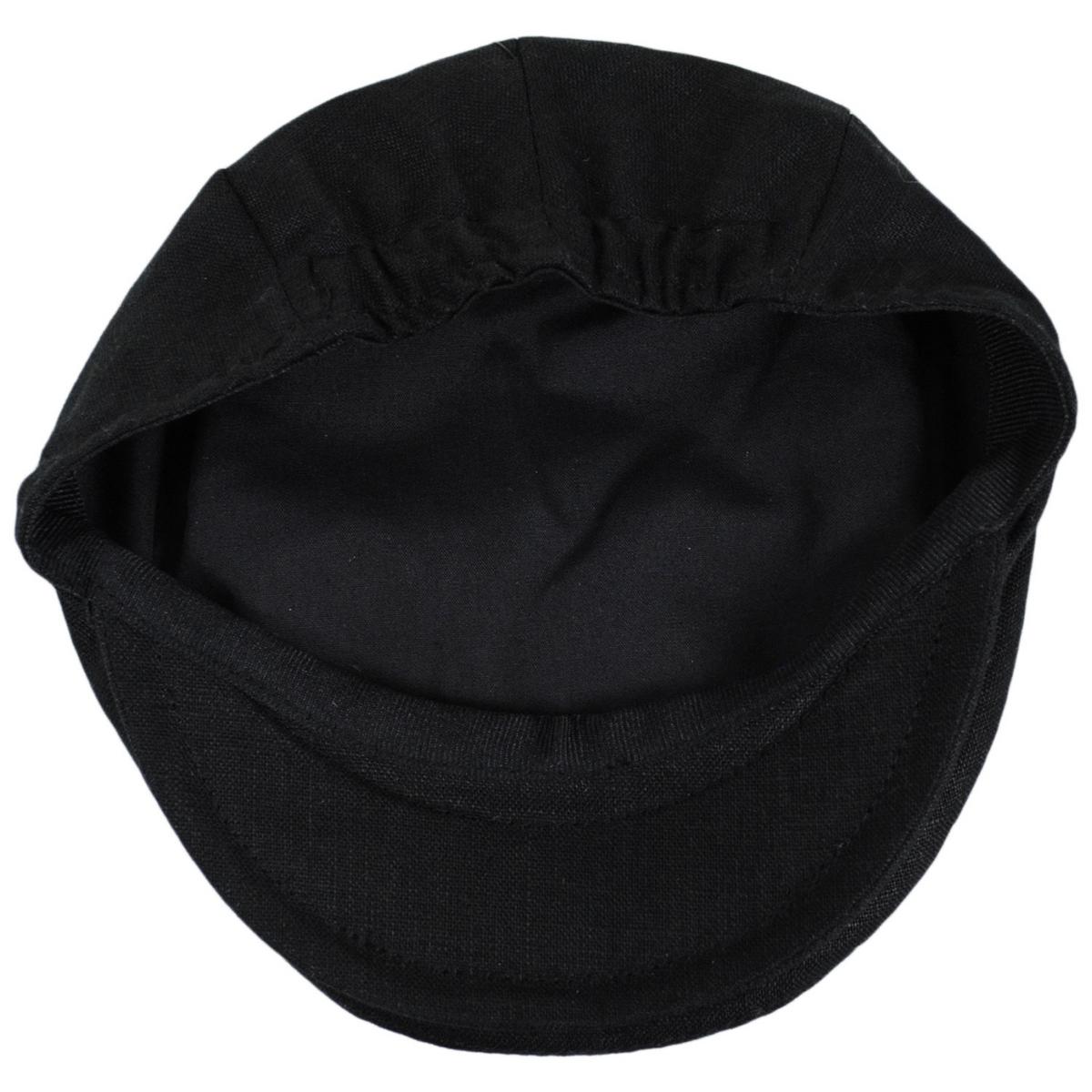Jaxon Hats | Baby Linen and Cotton Ivy Cap | 512105 | under | BLACK