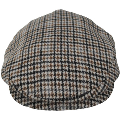 BRIXTON HATS | Hooligan Houndstooth Plaid Ivy Cap | 161564 | front | OFF WHITE/DESERT PALM